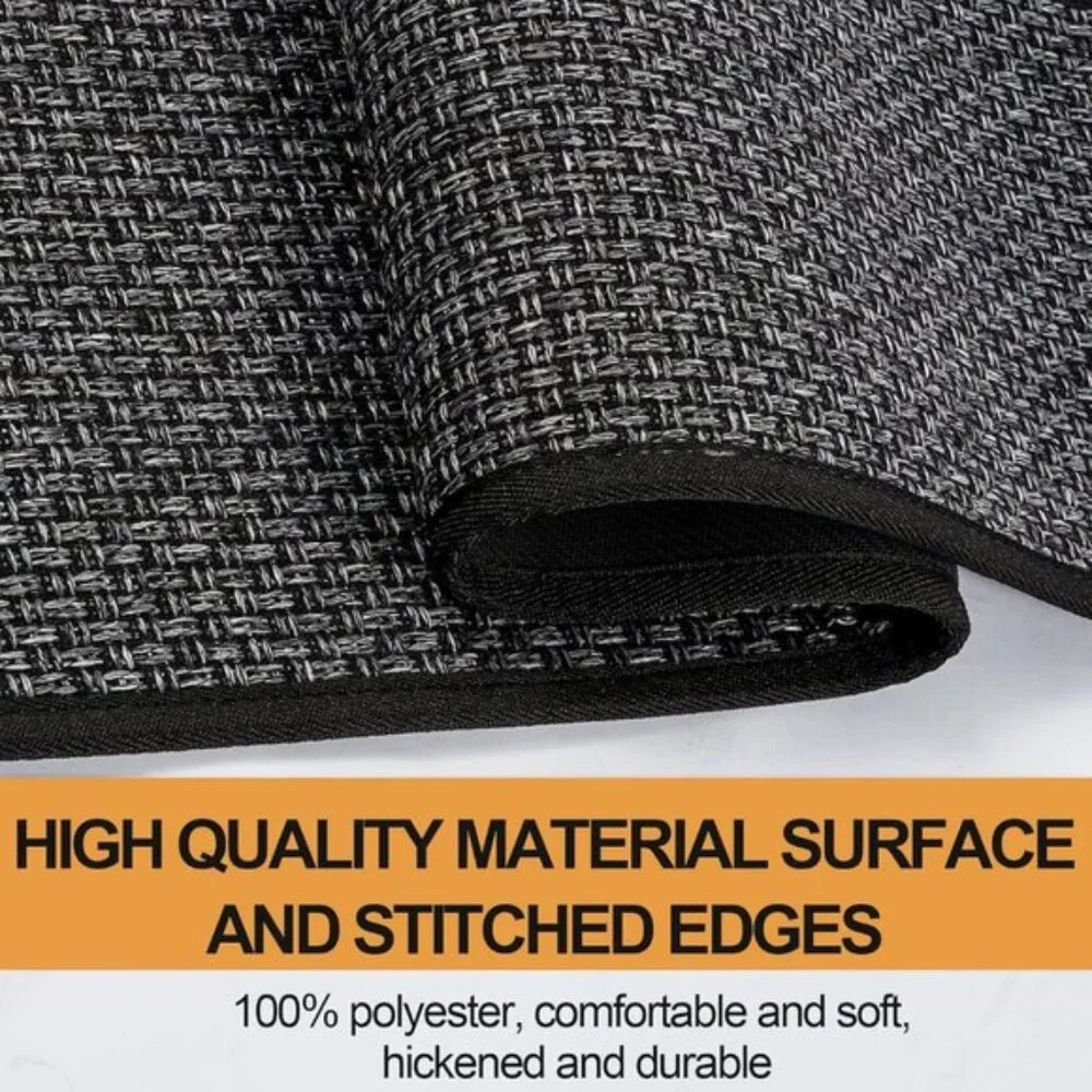 New Kitchen Mat Set of 2, Non-Slip, Absorbent Cushioned Mats for Kitchen - Black
